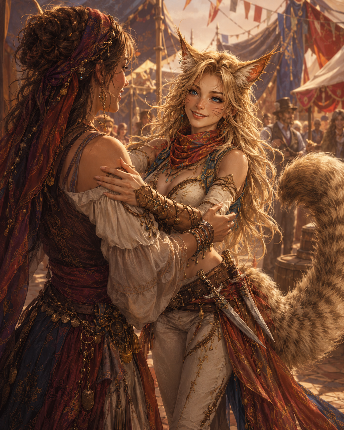 Sély et Lia, saltimbanques